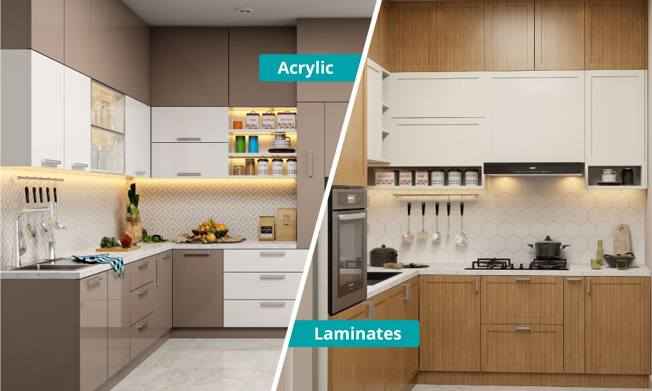 Difference between acrylic and laminate for the kitchen