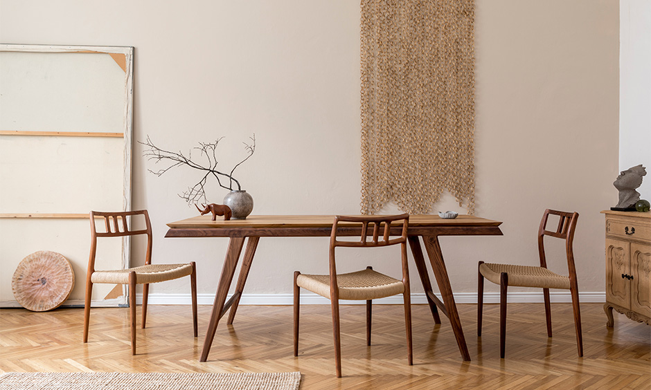 Wooden dining chairs design lends a natural and classic vibe to your dining room