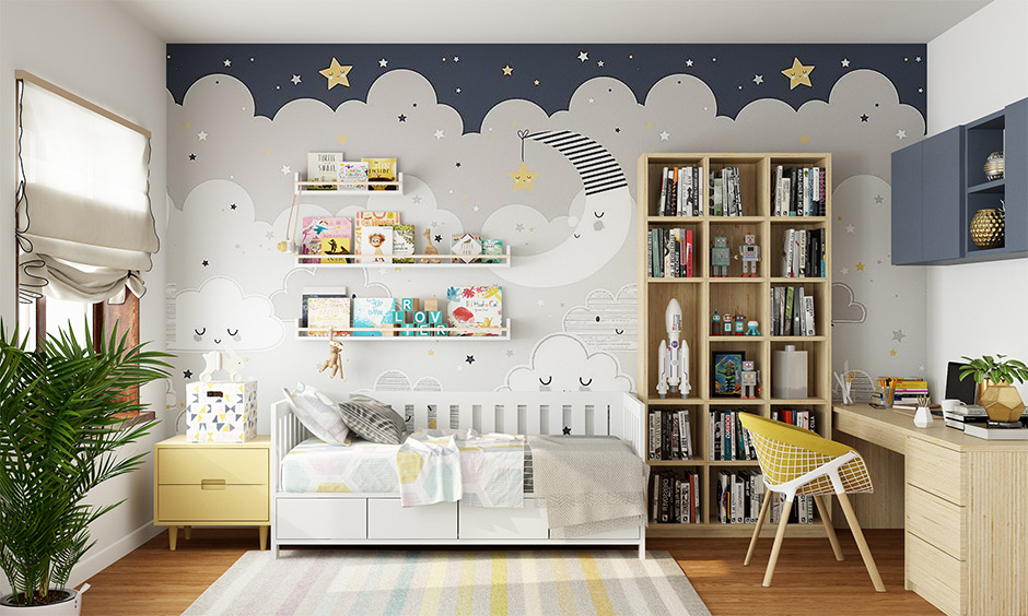 A daybed design for the kids’ bedroom is an excellent piece of furniture