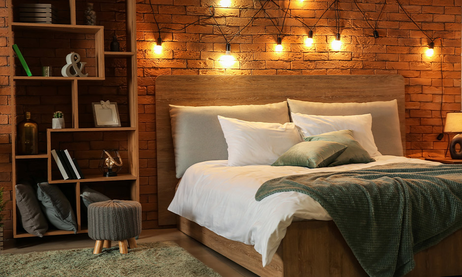 Fairy lights are perfect for above the bed wall decor bed decoration