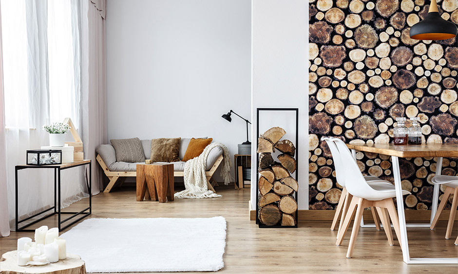 Implement hygge for nordic interior design and add cosines with rugs and wooden flooring