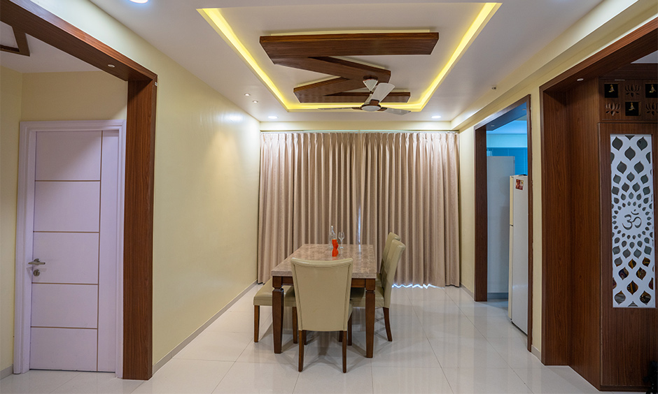 A sharp dining room that’s perfect for indian families by good interior designers in hyderabad