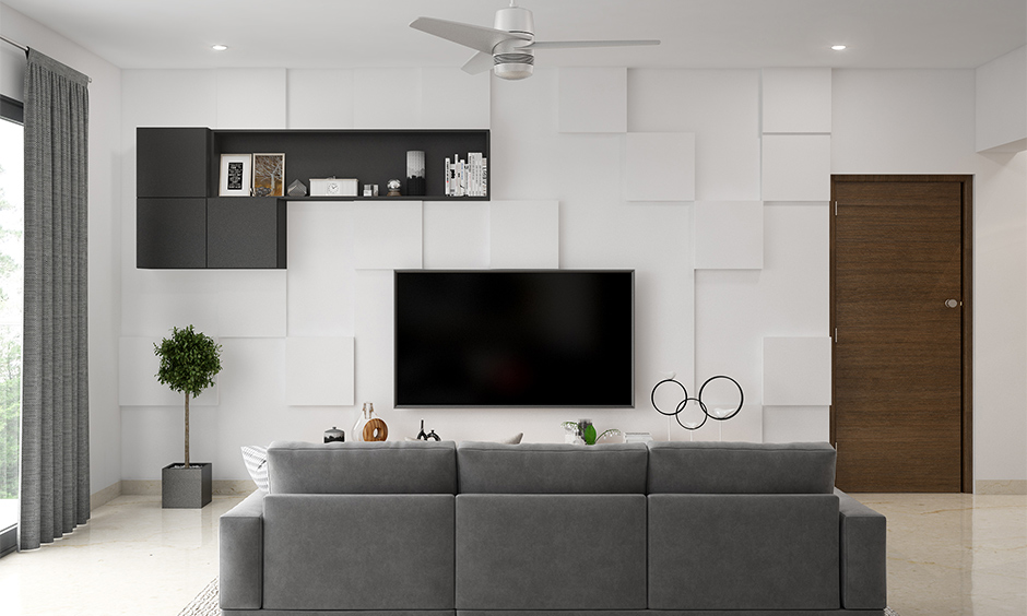 Black and white living room decor in a minimalist yet deluxe elevates your space