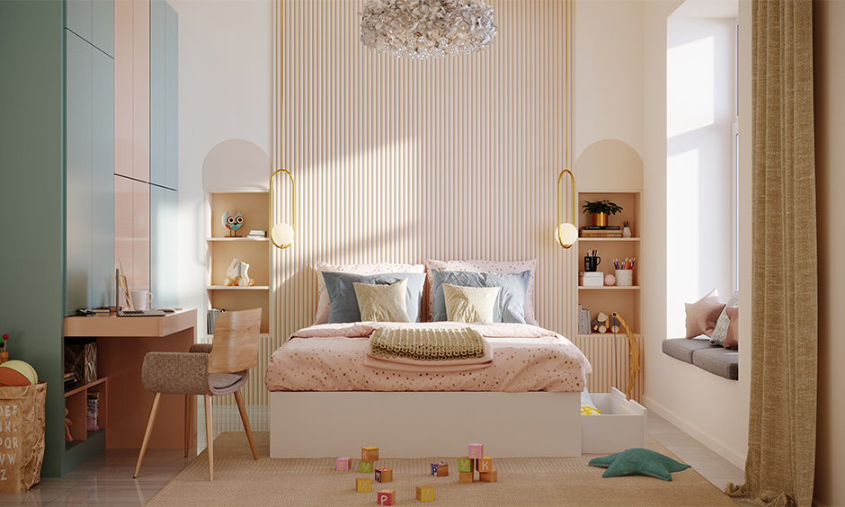 Cool teen bedroom design comes with space-saving modular furniture