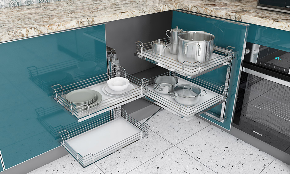 Cost of the magic corner modular kitchen depends on the size and finish