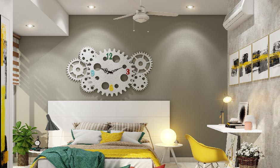 Unique modern wall clock with a geared-up design that reflects your interest