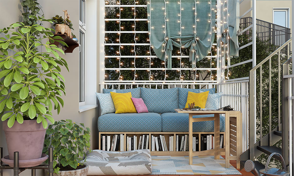 Book rack design for occasional reader with a storage bench to save floor space