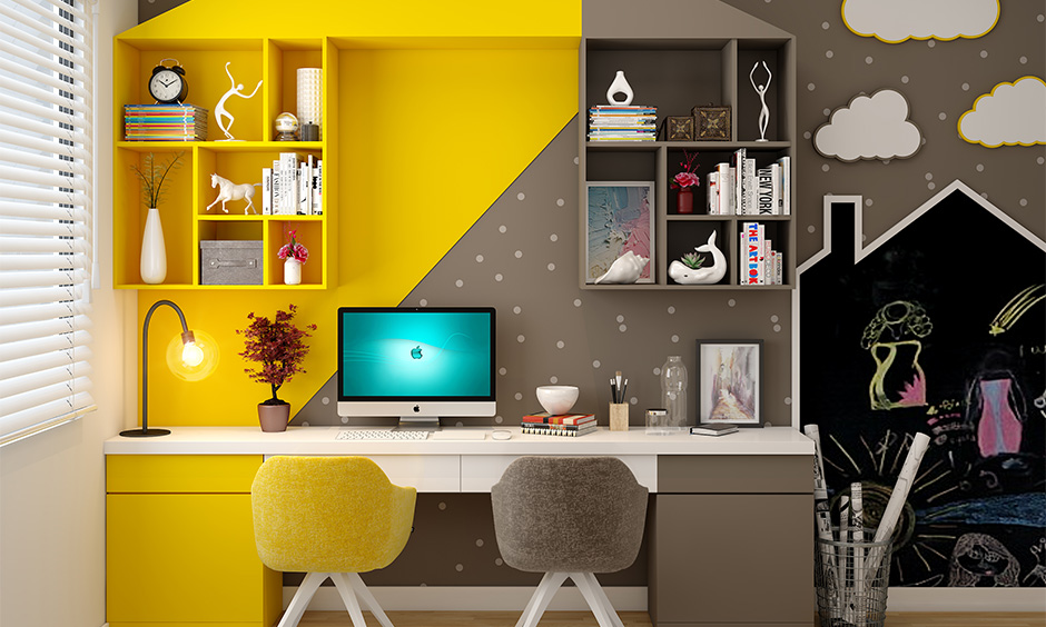 Home office craft room ideas with stars and clouds