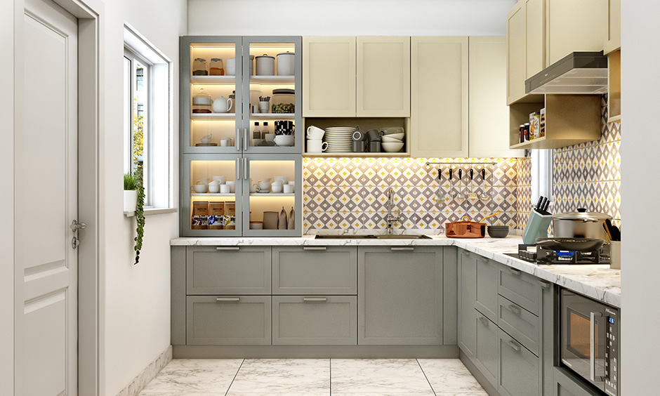 L shaped modular kitchen where you can get creative with the corners in l type kitchen design