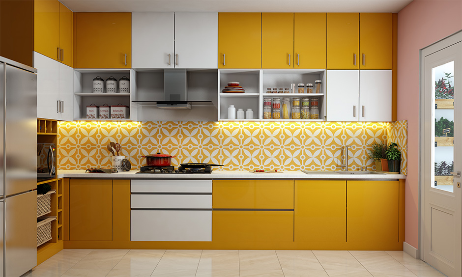 Vibrant kitchen interior cost at budget-friendly for urban and young homeowners