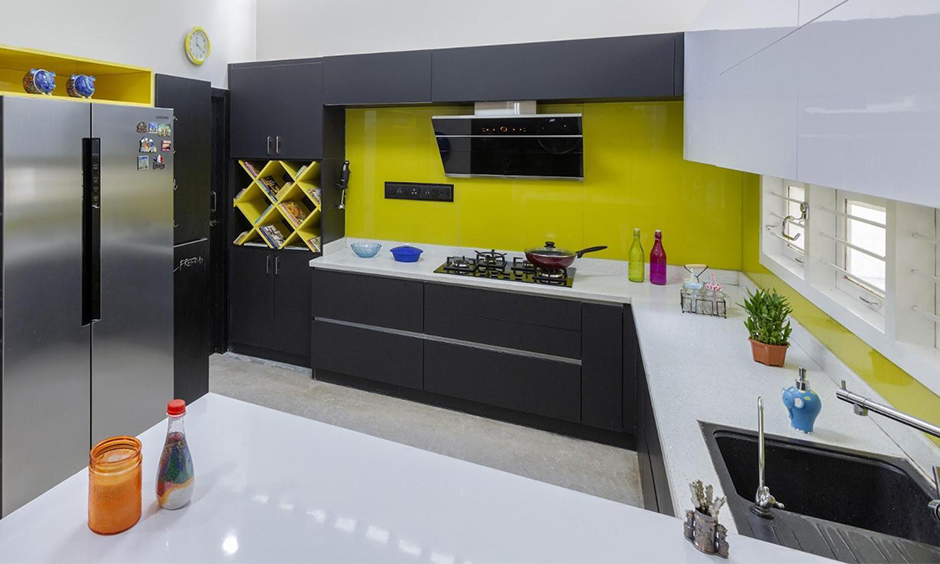 Kitchen design ideas for small spaces utilise every corner with colourful cabinets