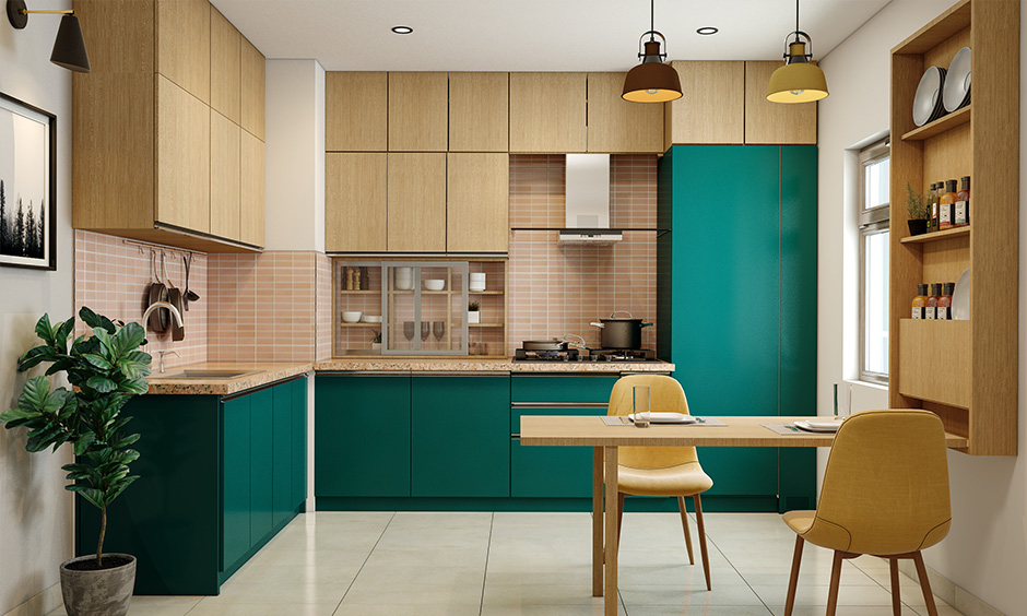 Sea green colour trend for kitchen