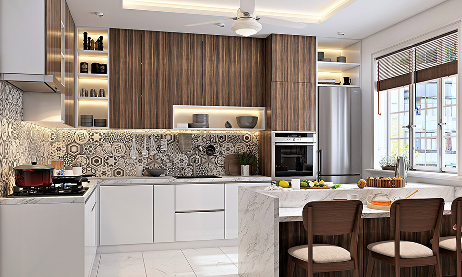 Popular sunmica design for kitchen cabinets