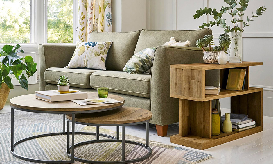 Modern round nesting coffee table carries a scandinavian charm