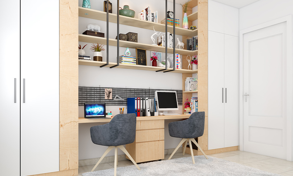 Home workstation interior trends 2023 in Pune with ample storage