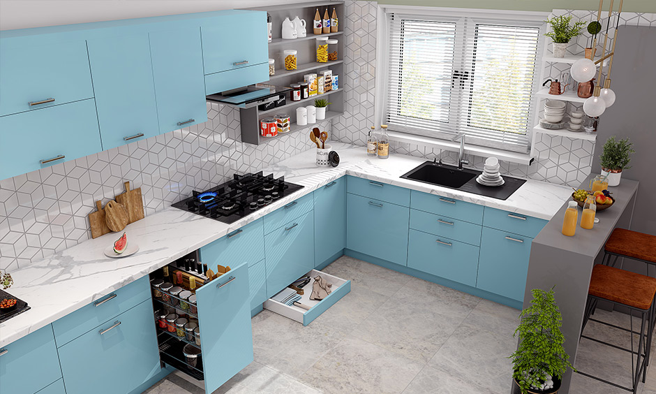 Trending kitchen colors in 2023 is mix of bright and light tones