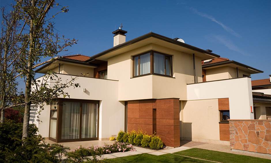 Cream & Brown Colour Combination For House Exterior