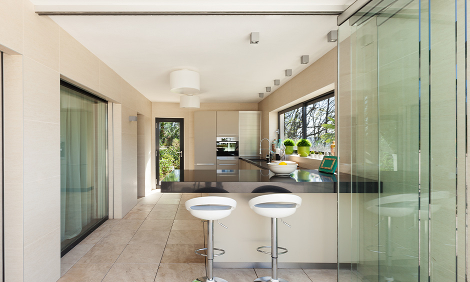 Kitchen sliding door design can be customised to suit the needs of the homeowner