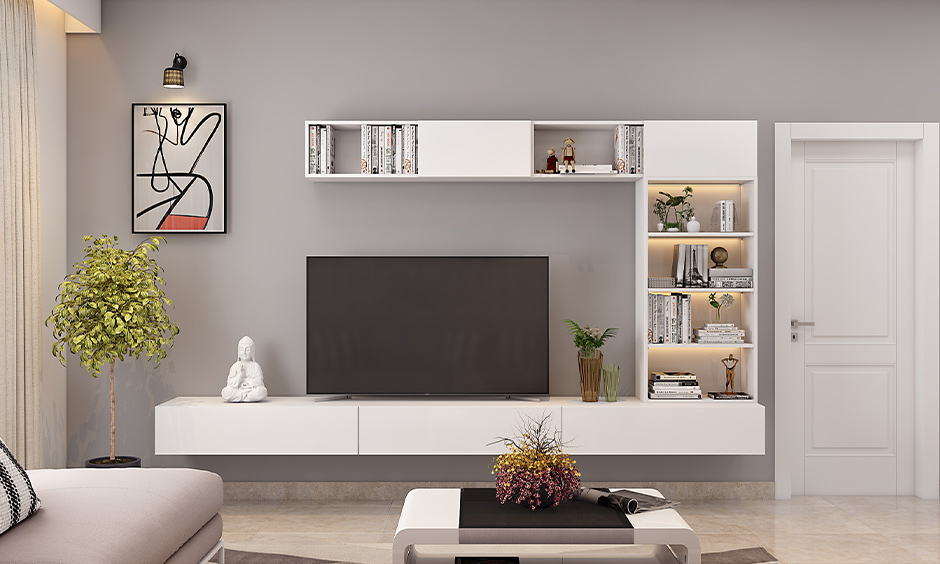Wall-mounted tv stand for saving up space