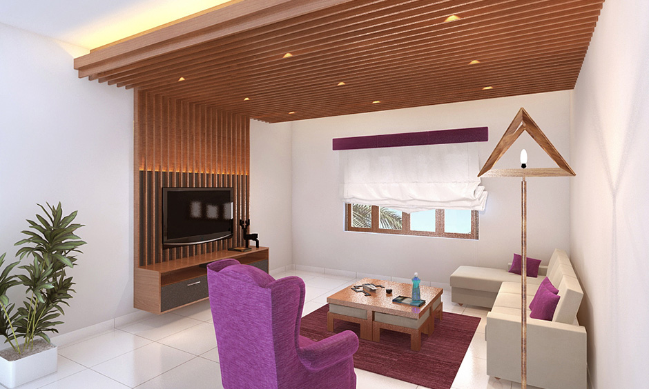 Wooden false ceiling designs with panel